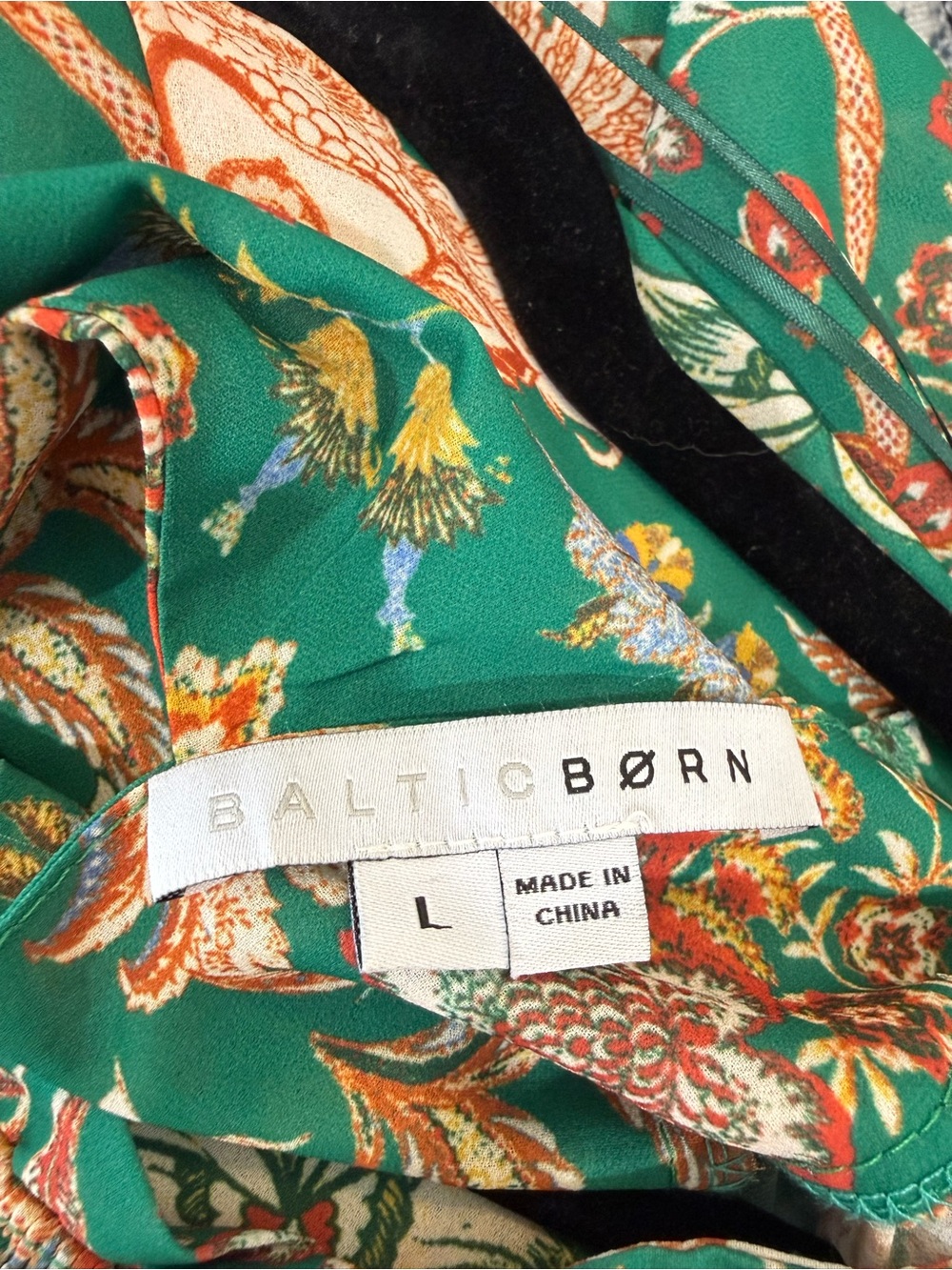 Baltic Born Green Floral Smocked Maxi Dress with Puff Sleeves - Picture 5 of 10